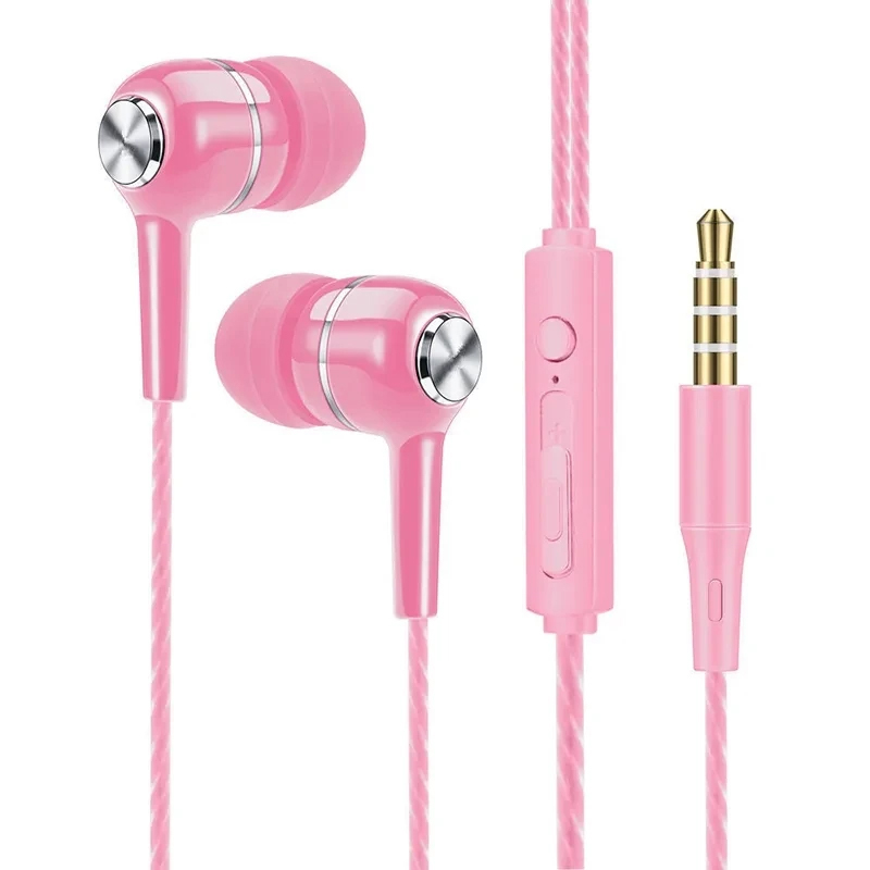 Wired Earphone Mic - Fones de ouvido com fio 3.5mm,