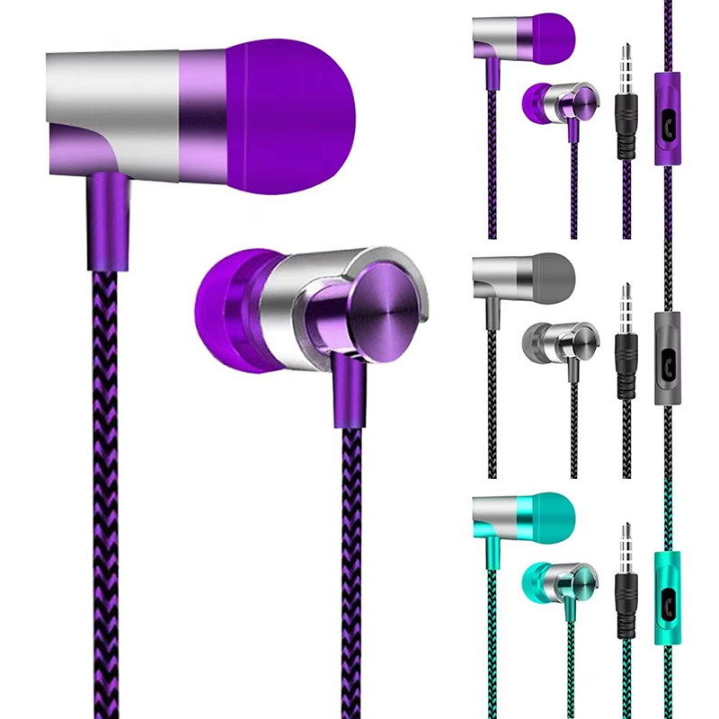 Wired Earphone Mic - 9d estéreo com fio fones de