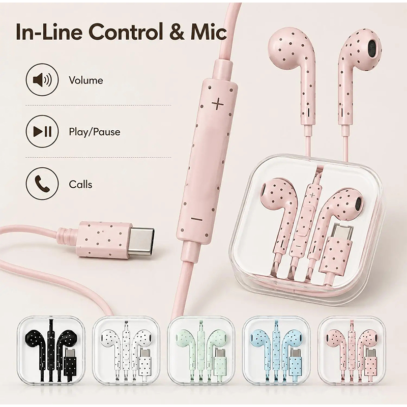 Fones de Ouvido Tipo C com Pad - Wired Earphone Mic avaliação e preço