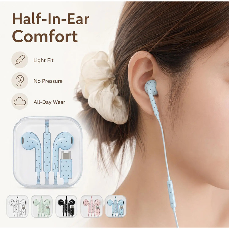 Fones de Ouvido Tipo C com Pad - Wired Earphone Mic avaliação e preço