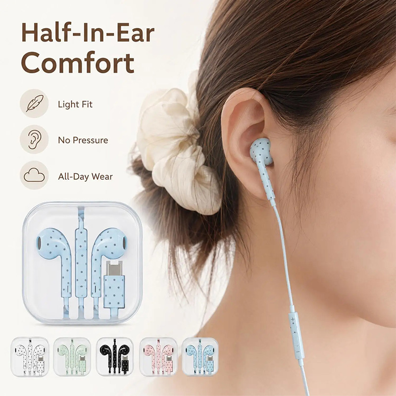 Fone de ouvido tipo C com esta - Wired Earphone Mic avaliação e preço